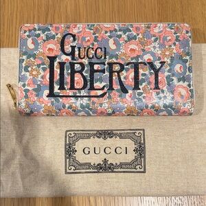 Gucci Liberty Floral Print Zip-around Wallet